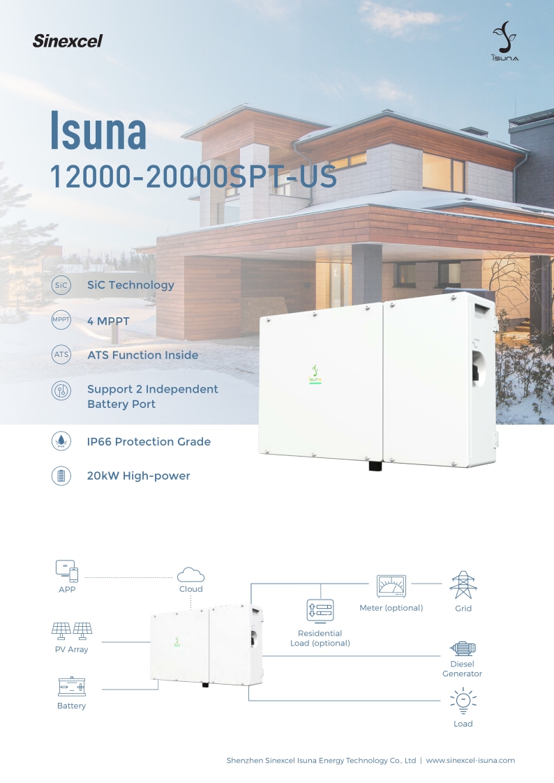 ISUNA Split-phase Inverter 12-20kW